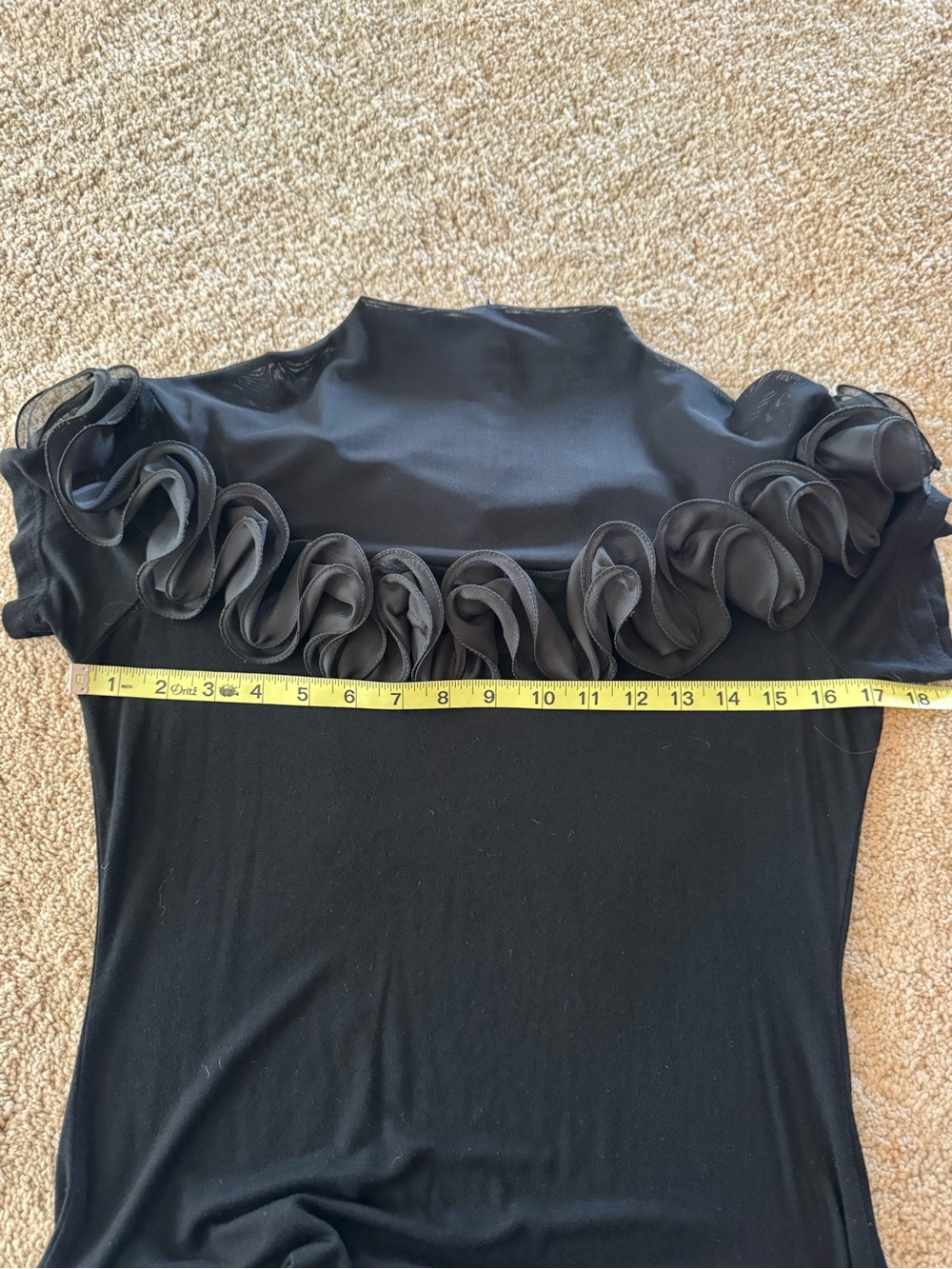Black Garcia sheer and ruffled top- size M - Picture 8 of 8